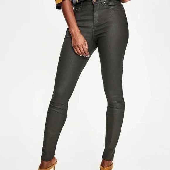 Boden Denim - Boden The Mayfair Modern 10R Black Coated Stretch Skinny‎ Jeans Slimming Pants